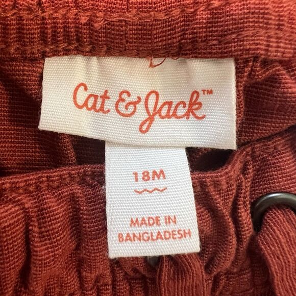 Cat&Jack Toddler Cotton Blend Shorts, Burnt Red, Size 18M - Picture 4 of 9